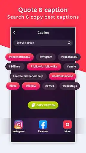 Play Captions & Quotes - HashTags for Caption as an online game Captions & Quotes - HashTags for Caption with UptoPlay