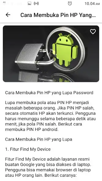 Play Cara Buka Pin Hp yang Lupa as an online game Cara Buka Pin Hp yang Lupa with UptoPlay