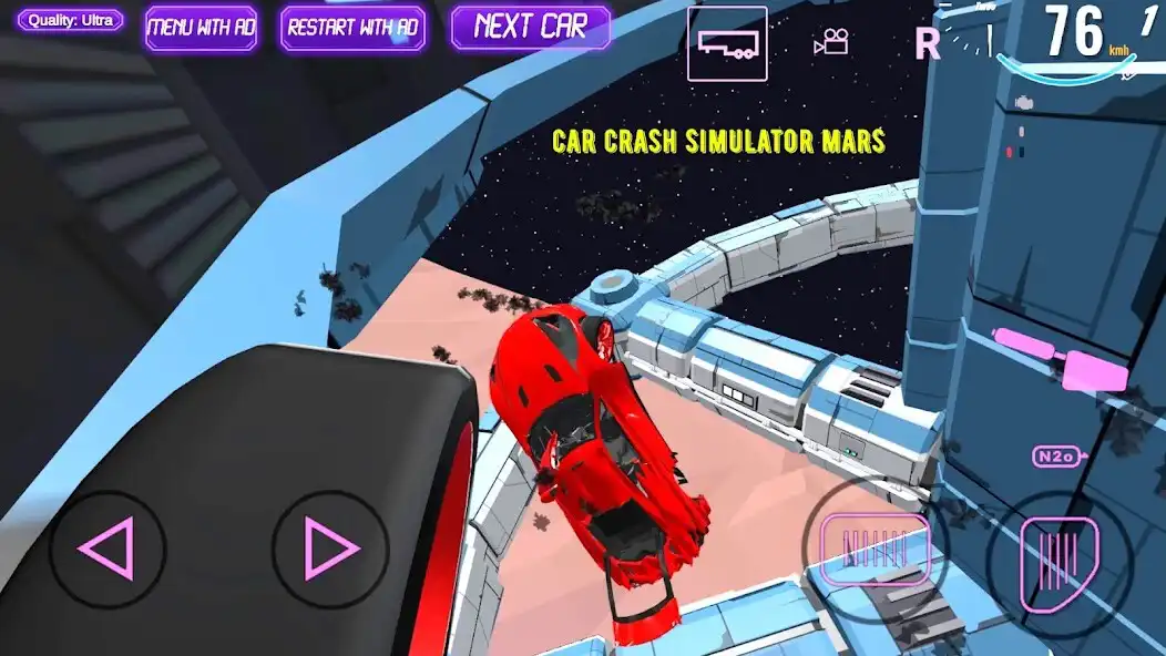 Play Car Crash Simulator Mars as an online game Car Crash Simulator Mars with UptoPlay