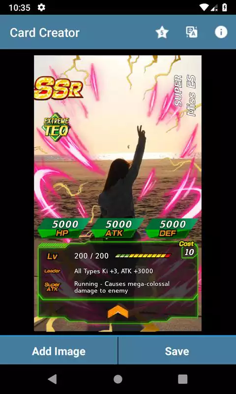 Play Card Creator for Dragon Ball