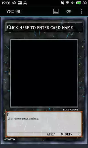 Play card for yugioh