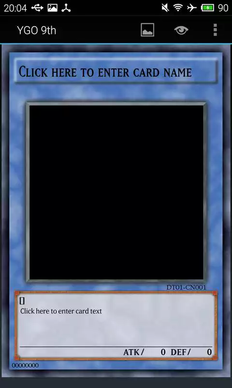 Play card for yugioh