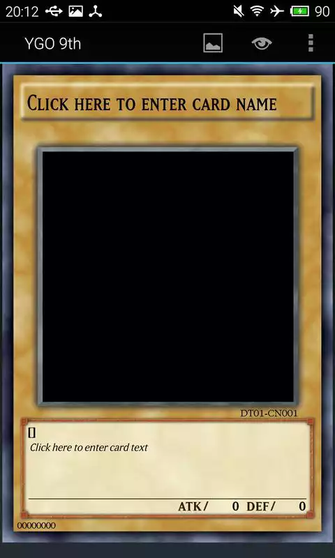 Play card for yugioh