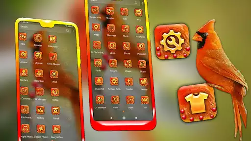 Play Cardinal Bird Launcher Theme as an online game Cardinal Bird Launcher Theme with UptoPlay