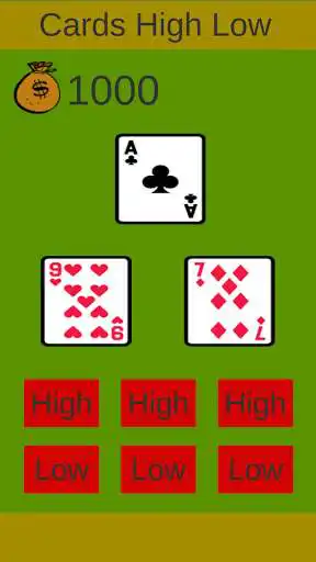 Play Cards High Low  and enjoy Cards High Low with UptoPlay