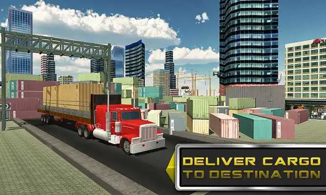 Play Cargo Container Delivery Truck