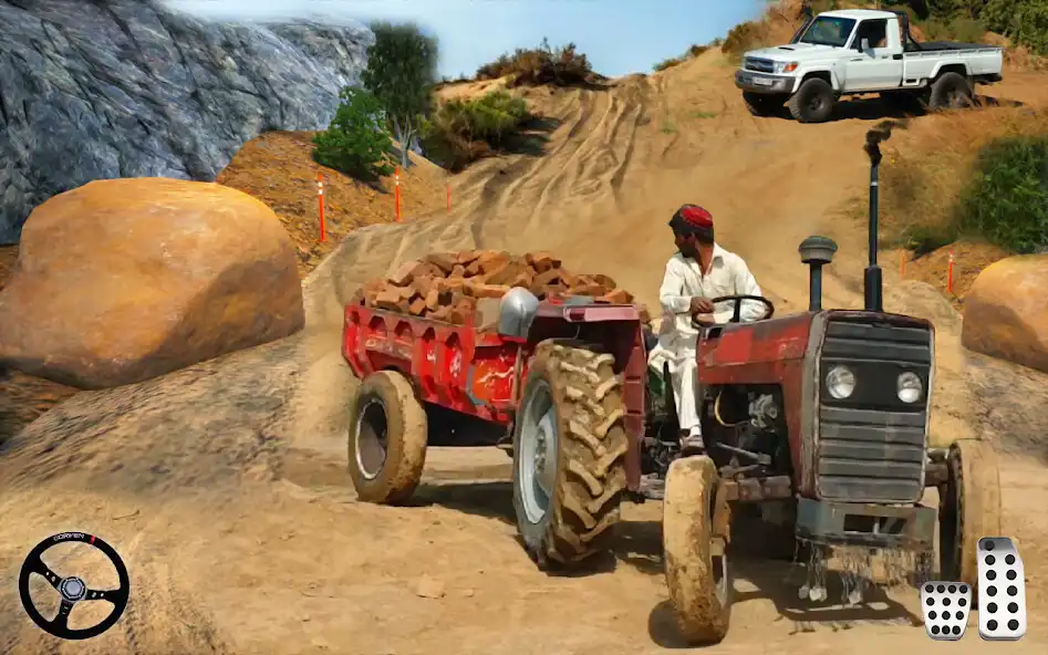Play Cargo Tractor Trolley Drive as an online game Cargo Tractor Trolley Drive with UptoPlay