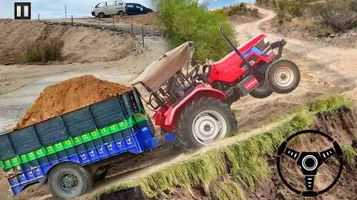 Play Cargo Tractor Trolley Farming Simulator Game 2021 as an online game Cargo Tractor Trolley Farming Simulator Game 2021 with UptoPlay