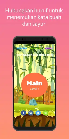 Play Cari Kata Nama Buah Dan Sayur as an online game Cari Kata Nama Buah Dan Sayur with UptoPlay
