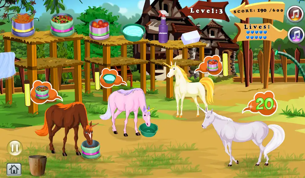 Play Caring for Unicorn, Horse Game as an online game Caring for Unicorn, Horse Game with UptoPlay
