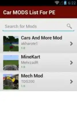 Play Car MODS List For PE