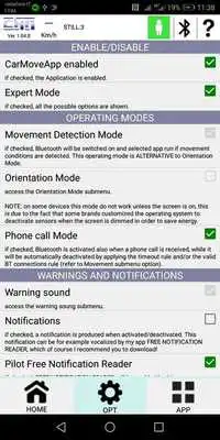 Play CarMoveApp, Bluetooth/WiFI activate Hands-Free