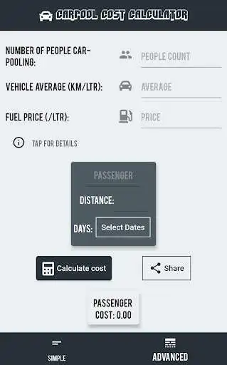 Play Carpooling Cost Calculator as an online game Carpooling Cost Calculator with UptoPlay