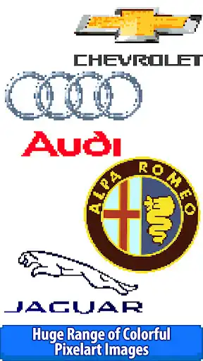 Play Cars Logo Pixel Art Coloring as an online game Cars Logo Pixel Art Coloring with UptoPlay