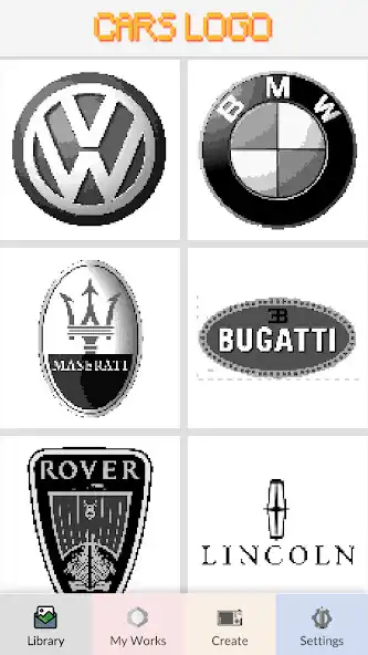 Play Cars Logo Pixel Game as an online game Cars Logo Pixel Game with UptoPlay