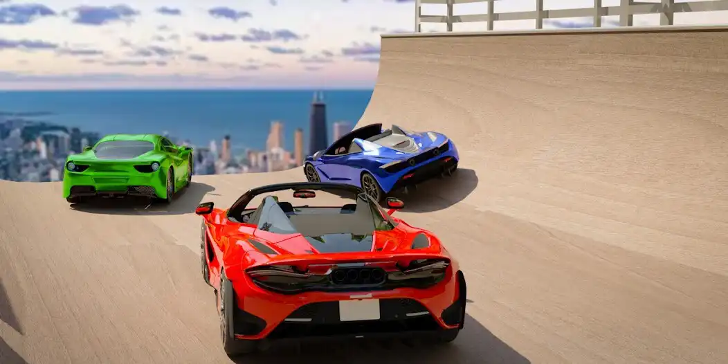 Play Car Stunt Race: 3D Mega Tracks as an online game Car Stunt Race: 3D Mega Tracks with UptoPlay
