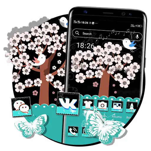 Play Cartoon Bird Tree Theme APK Play Cartoon Bird Tree Theme APK