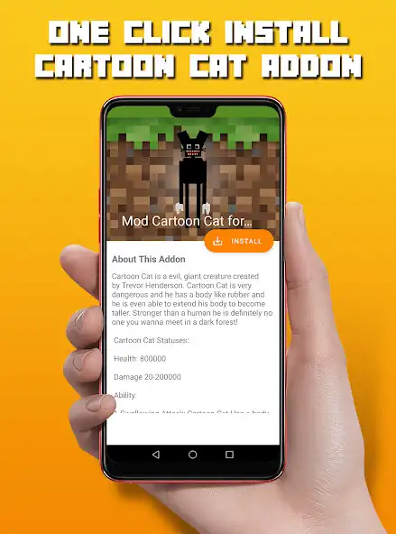 Play Cartoon Cat Mod for MCPE  and enjoy Cartoon Cat Mod for MCPE with UptoPlay