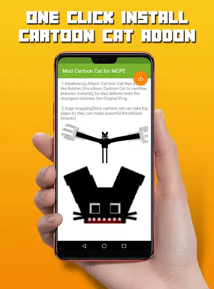 Play Cartoon Cat Mod for MCPE as an online game Cartoon Cat Mod for MCPE with UptoPlay