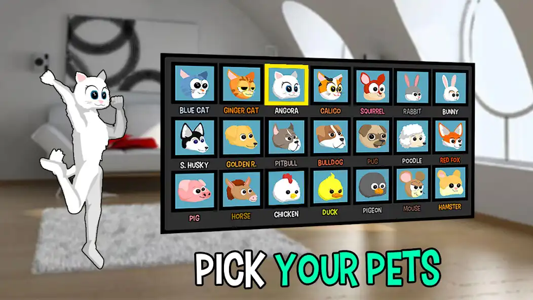 Play Cartoon Fight: Pets Arena as an online game Cartoon Fight: Pets Arena with UptoPlay