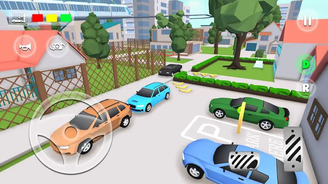 Play Cartoonish Car Parking as an online game Cartoonish Car Parking with UptoPlay