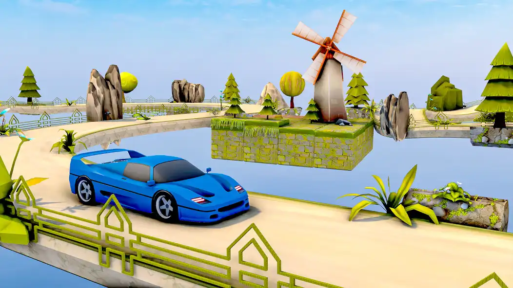 Play Cartoonish Car Stunt Games 3D as an online game Cartoonish Car Stunt Games 3D with UptoPlay