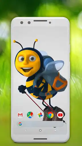 Play Cartoon live wallpaper: bee wallpaper as an online game Cartoon live wallpaper: bee wallpaper with UptoPlay