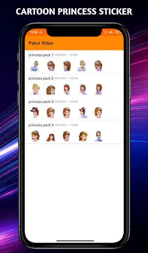 Play Cartoon Princess WAstickerApps  and enjoy Cartoon Princess WAstickerApps with UptoPlay