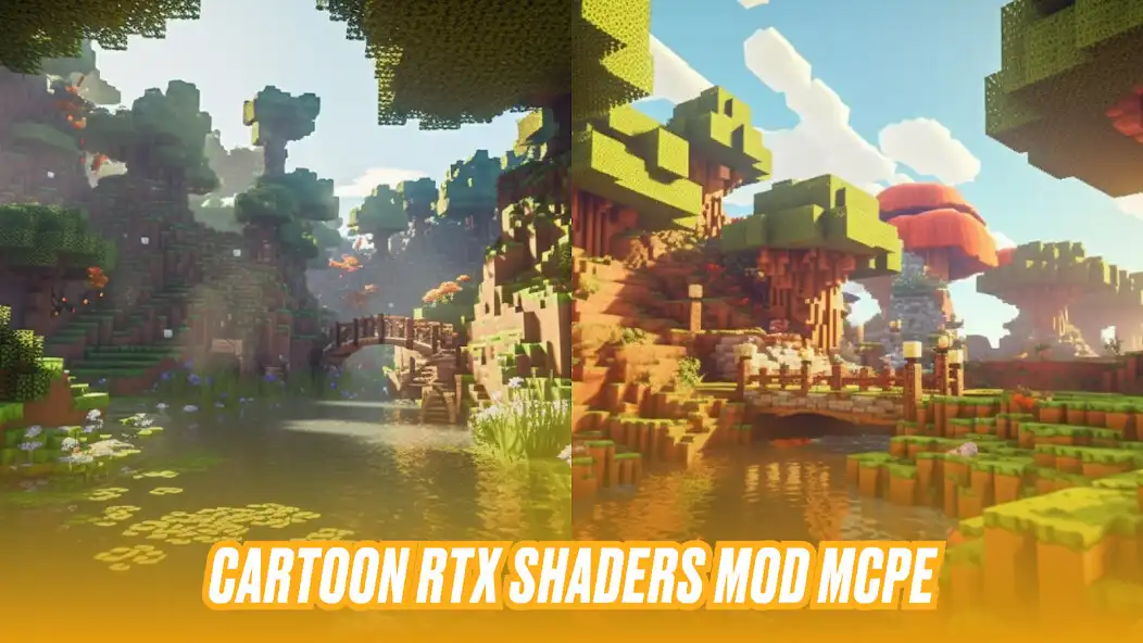Play Cartoon RTX Shaders Mod MCPE  and enjoy Cartoon RTX Shaders Mod MCPE with UptoPlay
