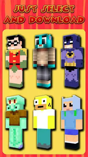 Play Cartoon Skins for Minecraft PE as an online game Cartoon Skins for Minecraft PE with UptoPlay