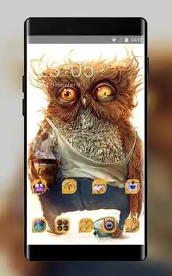 Play Cartoon Theme Cute Owl Wallpaper HD