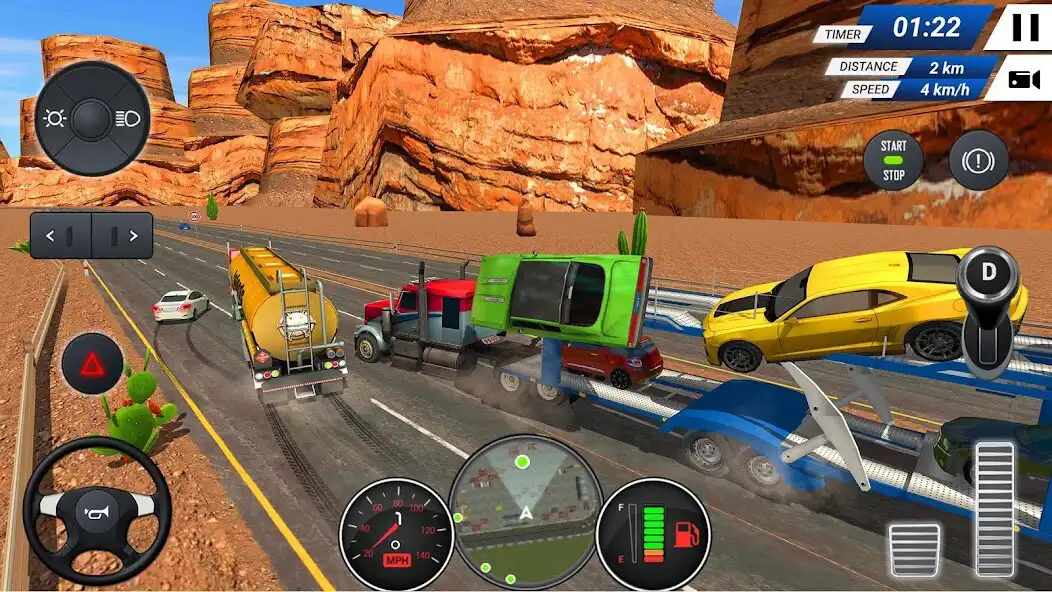 Play Car Transporter Truck Simulator Game 2019 as an online game Car Transporter Truck Simulator Game 2019 with UptoPlay
