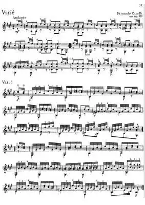 Play Carulli F Theme and Variations