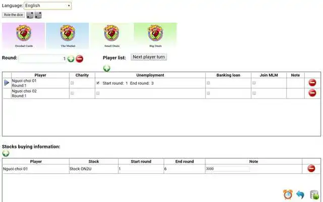 Play Cashflow Player Control