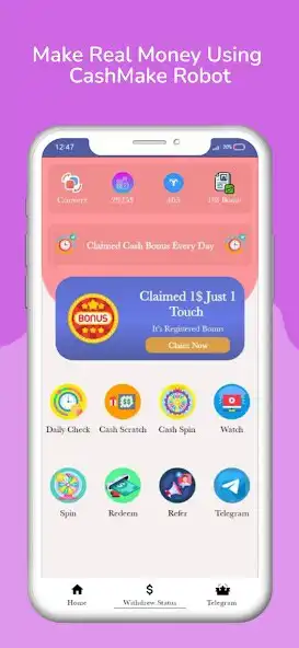 Play CashMake Robot - Make Money  and enjoy CashMake Robot - Make Money with UptoPlay