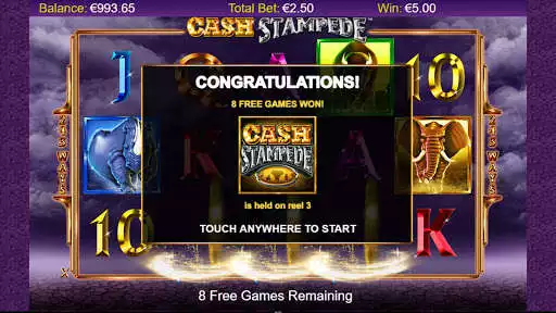Play Cash Stampede as an online game Cash Stampede with UptoPlay