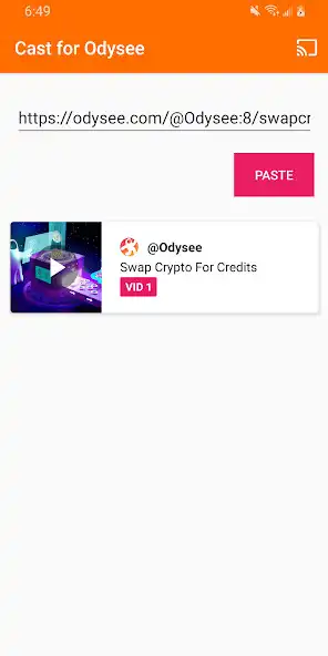 Play Cast Button for Odysee Video  and enjoy Cast Button for Odysee Video with UptoPlay