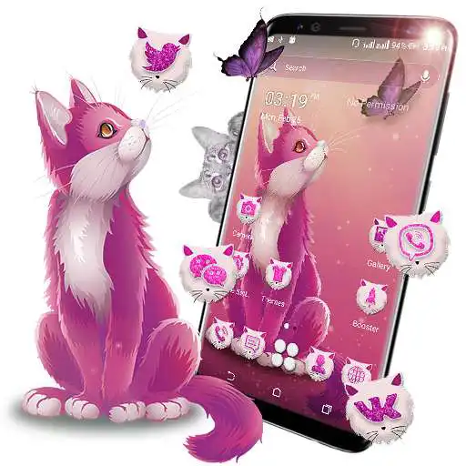 Play Cat Butterfly Launcher Theme APK Play Cat Butterfly Launcher Theme APK