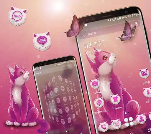 Play Cat Butterfly Launcher Theme as an online game Cat Butterfly Launcher Theme with UptoPlay