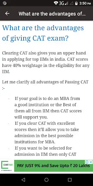 Play CAT - Common Admission Test as an online game CAT - Common Admission Test with UptoPlay