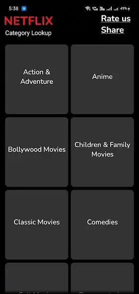 Play Category codes for Netflix as an online game Category codes for Netflix with UptoPlay