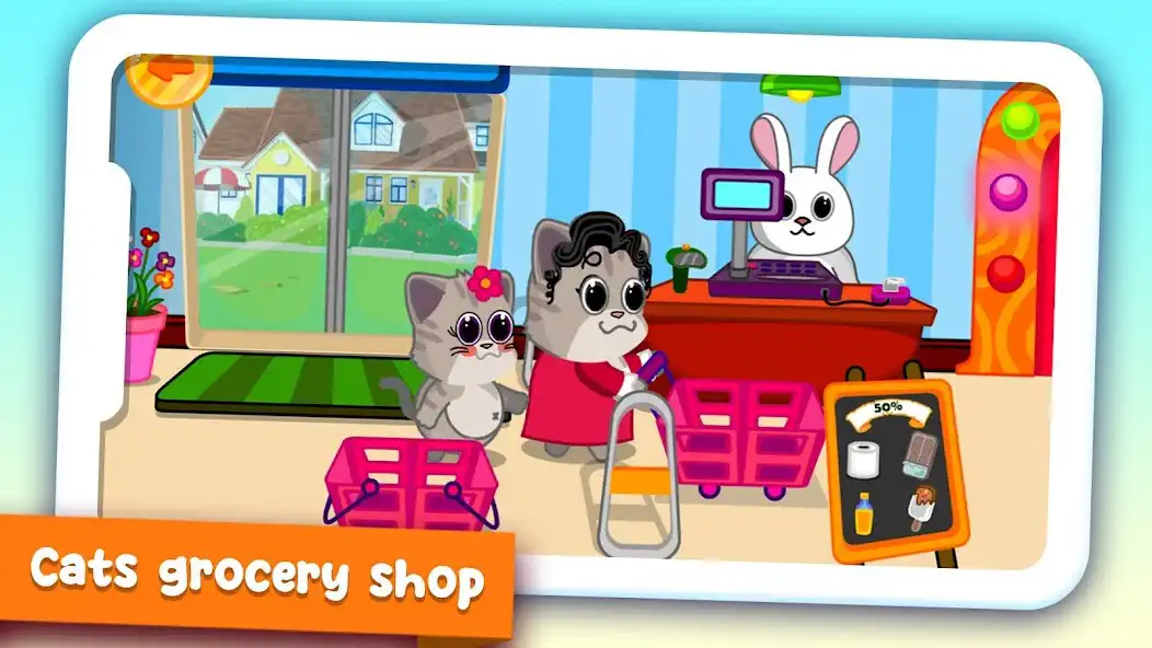 Play Cat games for kids: shop games as an online game Cat games for kids: shop games with UptoPlay