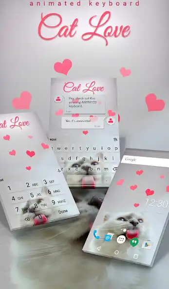 Play Cat Love Animated Keyboard + Live Wallpaper  and enjoy Cat Love Animated Keyboard + Live Wallpaper with UptoPlay