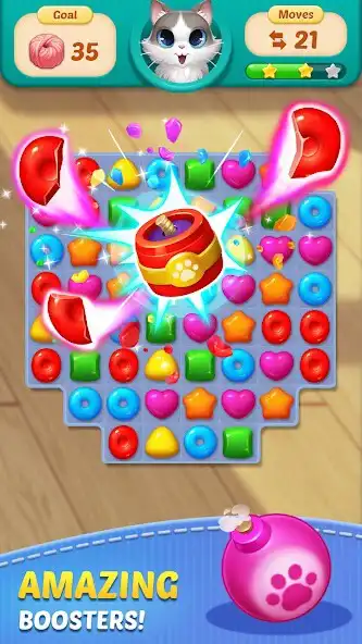 Play Cat Match - Match 3 Game as an online game Cat Match - Match 3 Game with UptoPlay