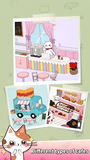 Play Cat Merge Cafe - Dessert Puzzle as an online game Cat Merge Cafe - Dessert Puzzle with UptoPlay