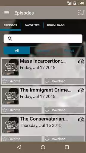 Play APK Cato Daily Podcast  and enjoy Cato Daily Podcast with UptoPlay com.cato.android.catoinstitute