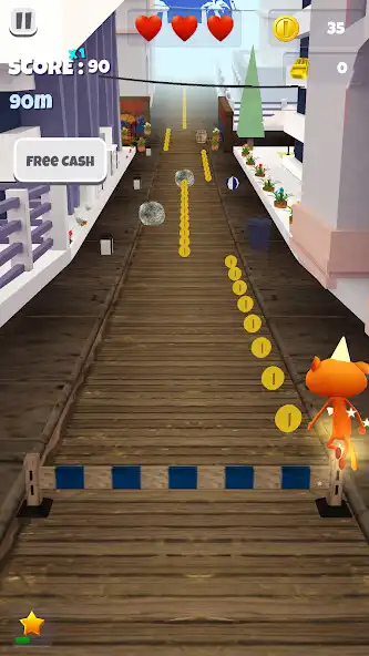 Play cat run - endless runner game as an online game cat run - endless runner game with UptoPlay