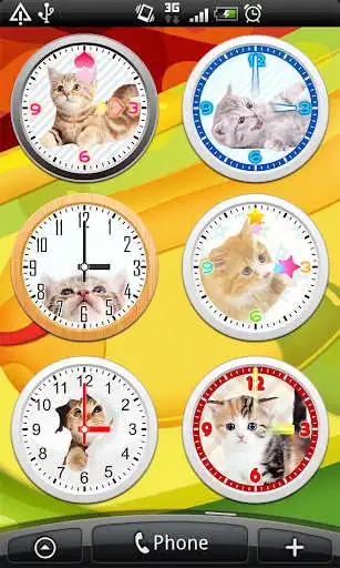 Play Cats Analog-Clocks Widget as an online game Cats Analog-Clocks Widget with UptoPlay