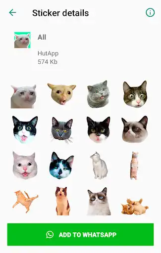 Play Cat Stickers for WhatsApp as an online game Cat Stickers for WhatsApp with UptoPlay