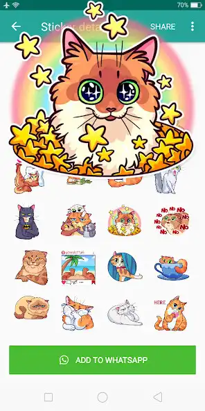 Play Cat Stickers WAStickerApps as an online game Cat Stickers WAStickerApps with UptoPlay